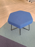 Stool, NaughtOne, Dark Blue Hexagon