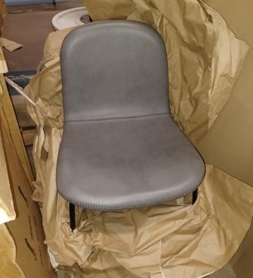 Gray Leather Side Chairs