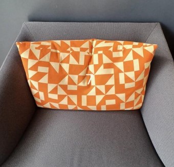 Pillow, orange pattern