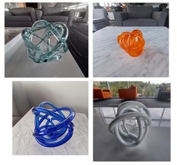 [#00-174] Glass sculpture, assorted