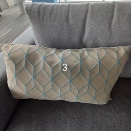 [#00-184] Pillow, white/blue pattern